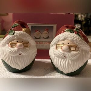Christmas Fitz & Floyd Santa Clause and Mrs. Clause Salt and Pepper Shakers